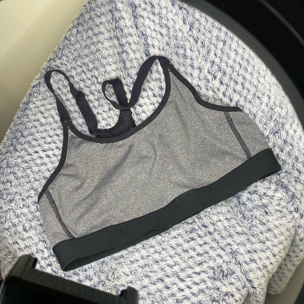 Grey sports bra